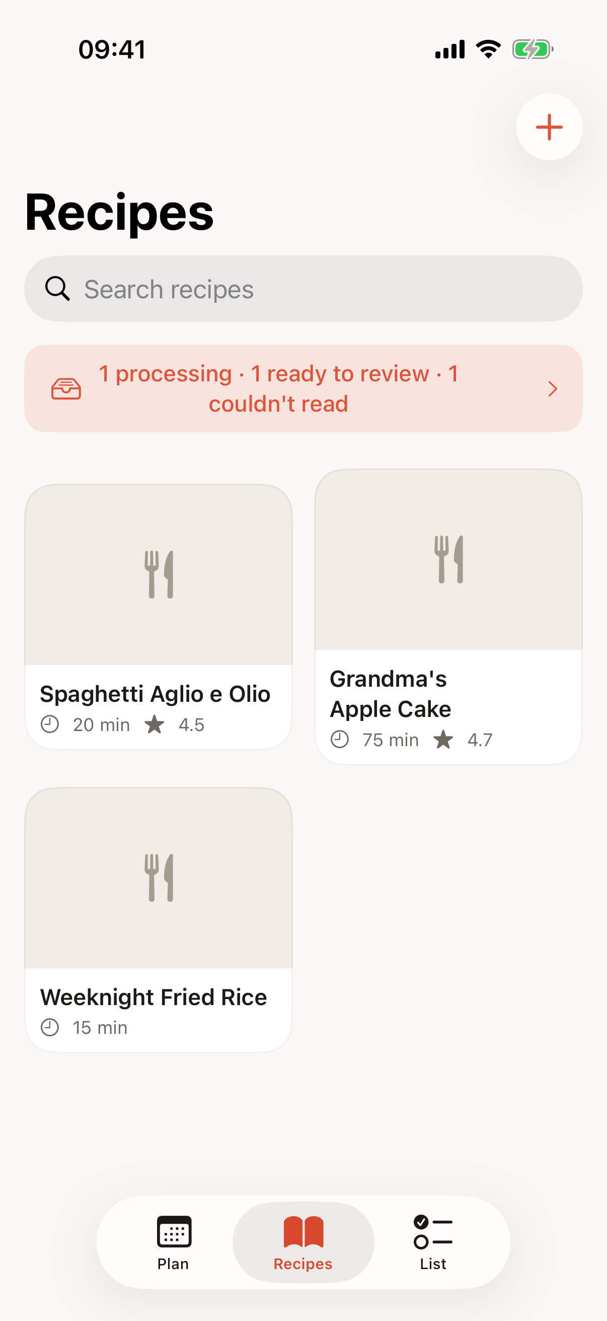 Cozzuna recipe library